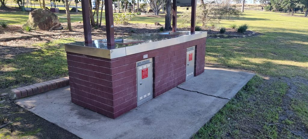 Retrofit BBQ installation, Pan Pacific Peace Park.